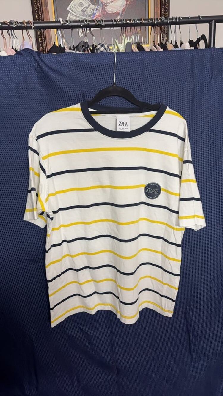 Zara Striped T-Shirt with Reality Bender Patch